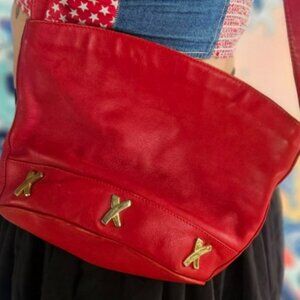 Italian Leather Vintage Red Paloma Picasso Leather X